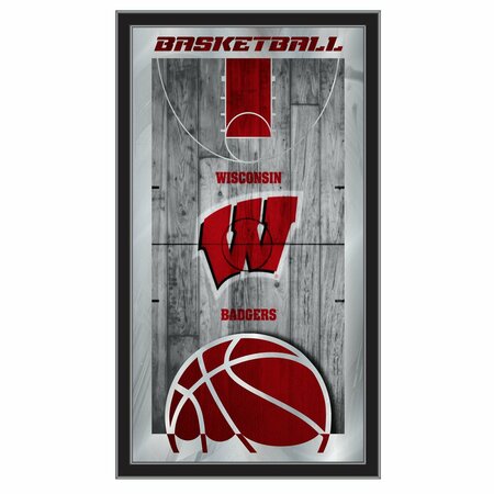 HOLLAND BAR STOOL CO Wisconsin 15" x 26" Basketball Mirror MBsktWiscon